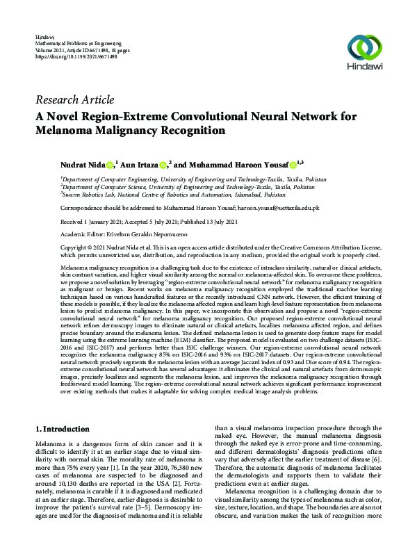 (PDF) A Novel Region-Extreme Convolutional Neural Network for Melanoma ...