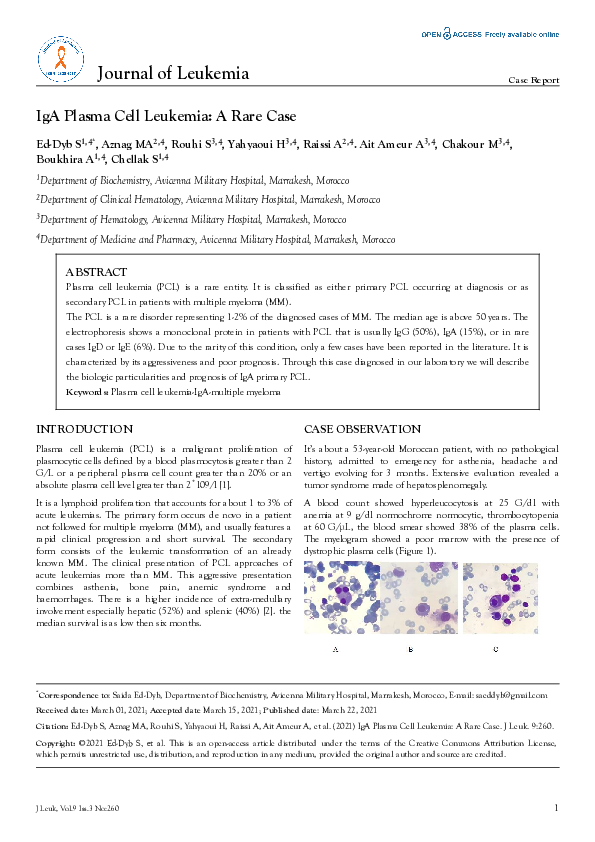 (PDF) Chronic Myelogenous Leukemia in Humans