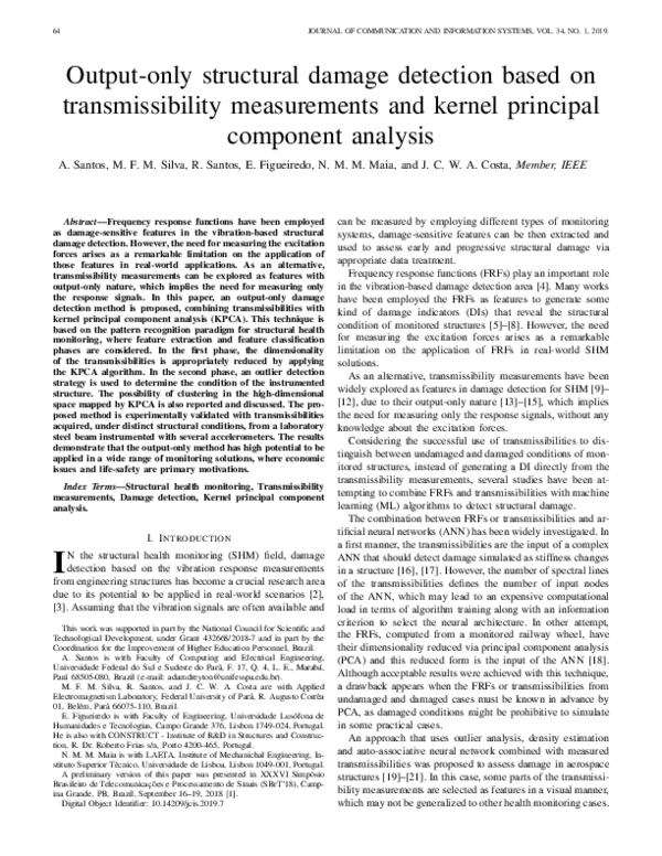 (PDF) Output-only structural damage detection based on transmissibility ...