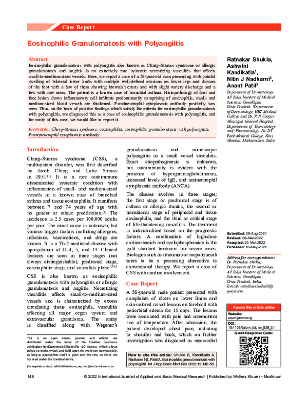 (PDF) Eosinophilic granulomatosis with polyangiitis