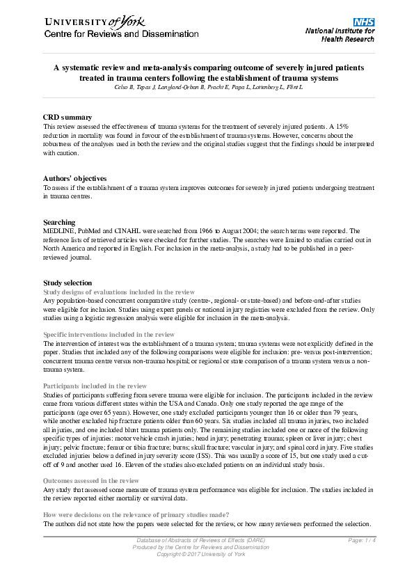 (PDF) A Systematic Review and Meta-Analysis Comparing Outcome of ...