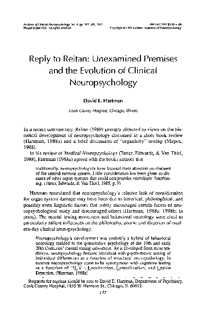 (PDF) Reply to Reitan: Unexamined premises and the evolution of ...