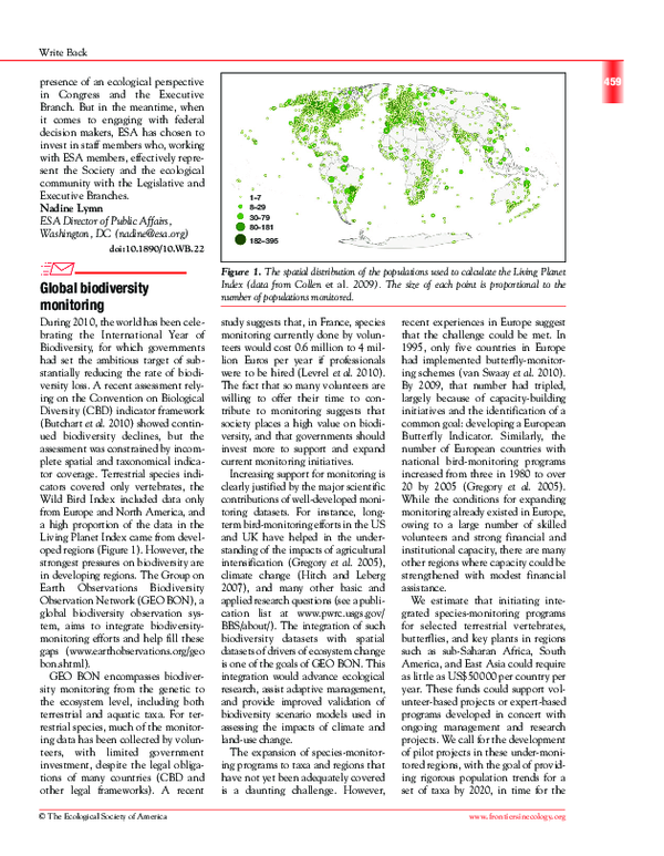 (PDF) Global biodiversity monitoring