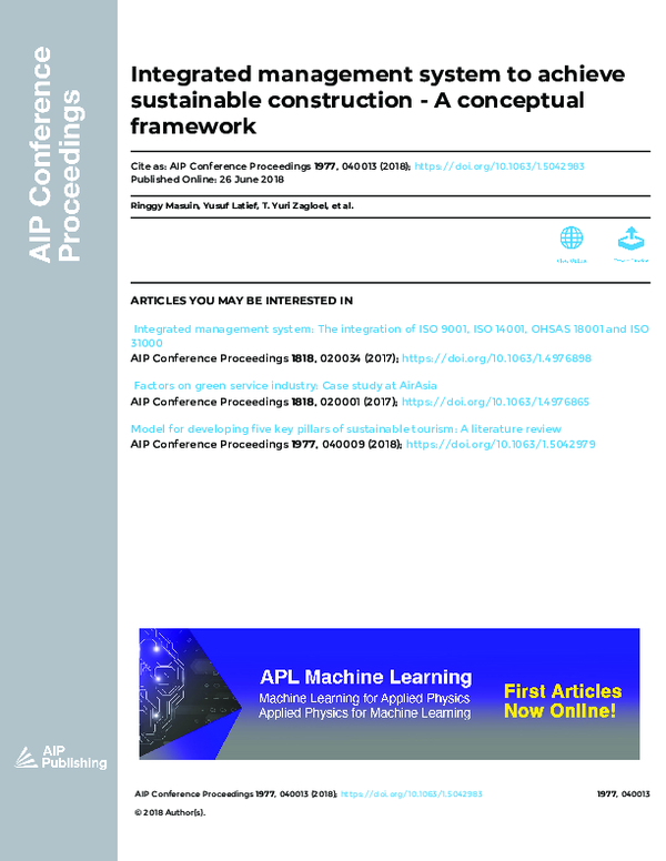 (PDF) Integrated management system to achieve sustainable construction ...