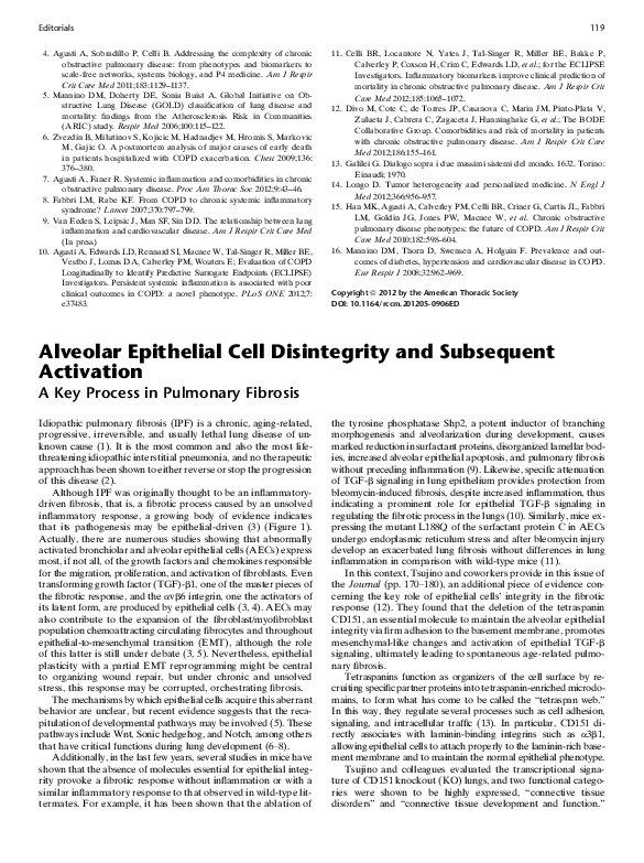 (PDF) Alveolar Epithelial Cell Disintegrity and Subsequent Activation