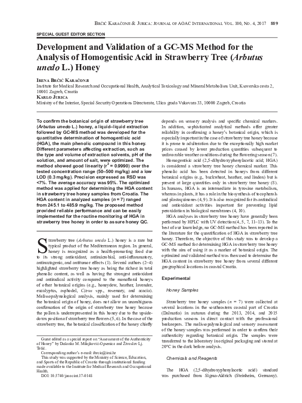 (PDF) Development and validation of a GC-MS method for analysis of ...