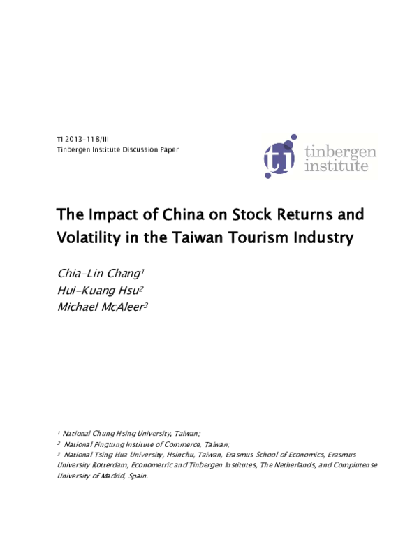 (PDF) The impact of China on stock returns and volatility in the Taiwan ...