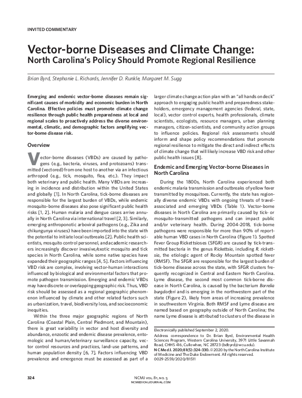 (PDF) Vector Borne Diseases and Climate Change