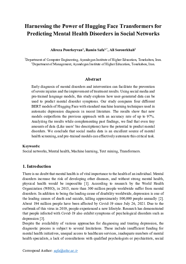 (PDF) Harnessing the Power of Hugging Face Transformers for Predicting ...