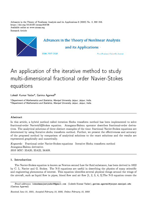 (PDF) A application of the new iterative method to study ...