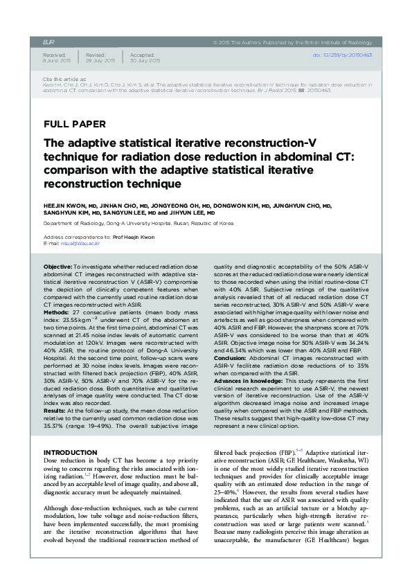 (PDF) The adaptive Statistical Iterative Reconstruction V technique for ...