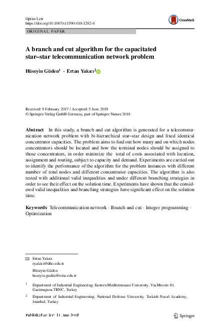 (PDF) A branch and cut algorithm for the capacitated star–star ...