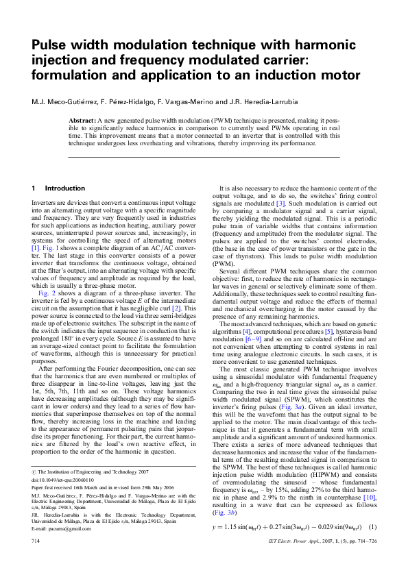 (PDF) Pulse width modulation technique with harmonic injection and ...