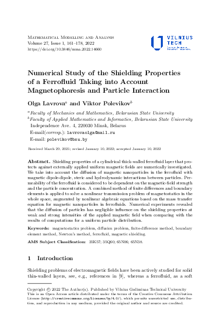(PDF) Numerical Study of the Shielding Properties of a Ferrofluid ...