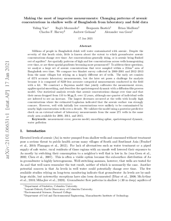 (PDF) Making the most of imprecise measurements: Changing patterns of ...
