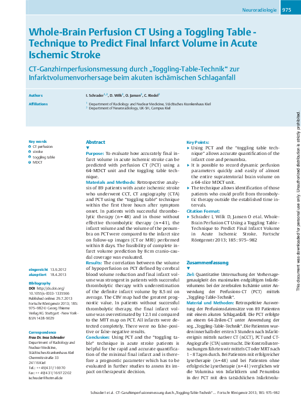 (PDF) Whole-Brain Perfusion CT Using a Toggling Table Technique to ...