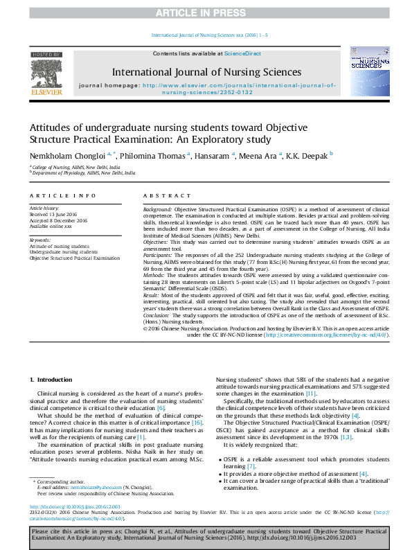 (PDF) Attitudes of undergraduate nursing students towards e-learning at ...