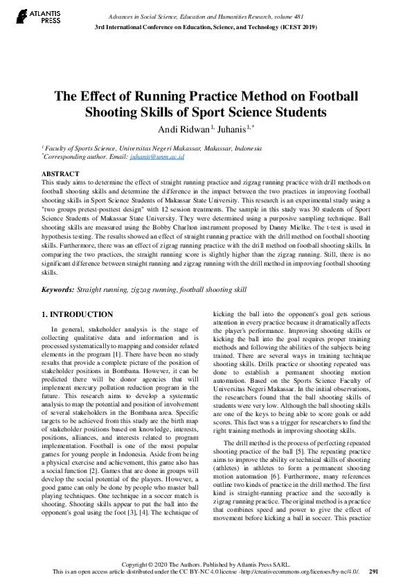 (PDF) The Effect of Running Practice Method on Football Shooting Skills ...