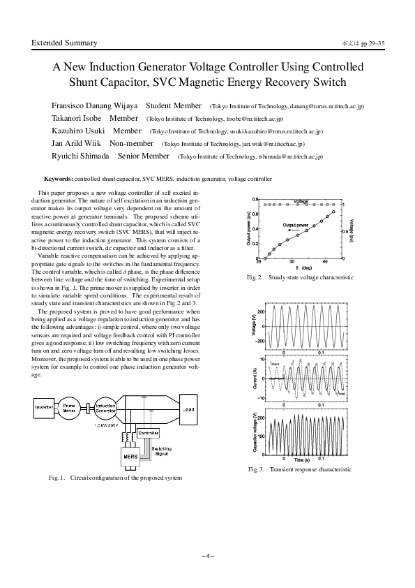 (PDF) A New Induction Generator Voltage Controller Using Controlled ...