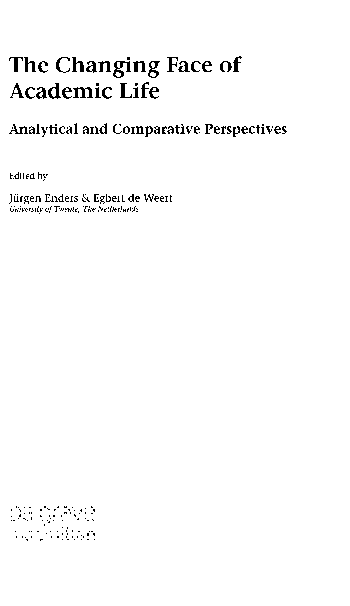 (PDF) The changing face of academic life : analytical and comparative ...