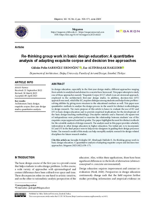 (PDF) Re-thinking group work in basic design education: A quantitative ...