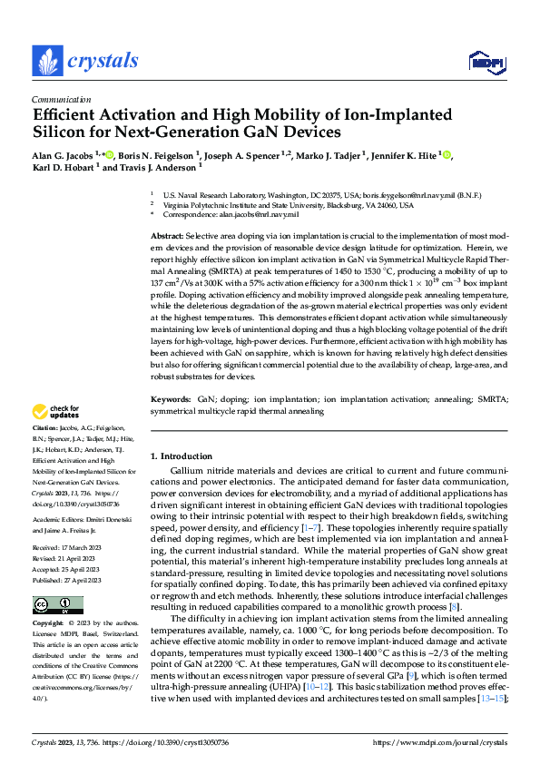 (PDF) Efficient Activation and High Mobility of Ion-Implanted Silicon ...