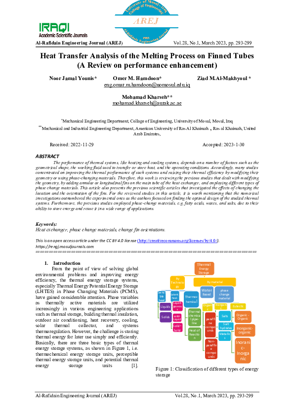 (PDF) Heat Transfer Analysis of the Melting Process on Finned Tubes (A ...