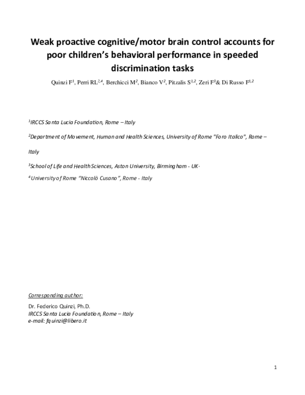 (PDF) Weak proactive cognitive/motor brain control accounts for poor ...