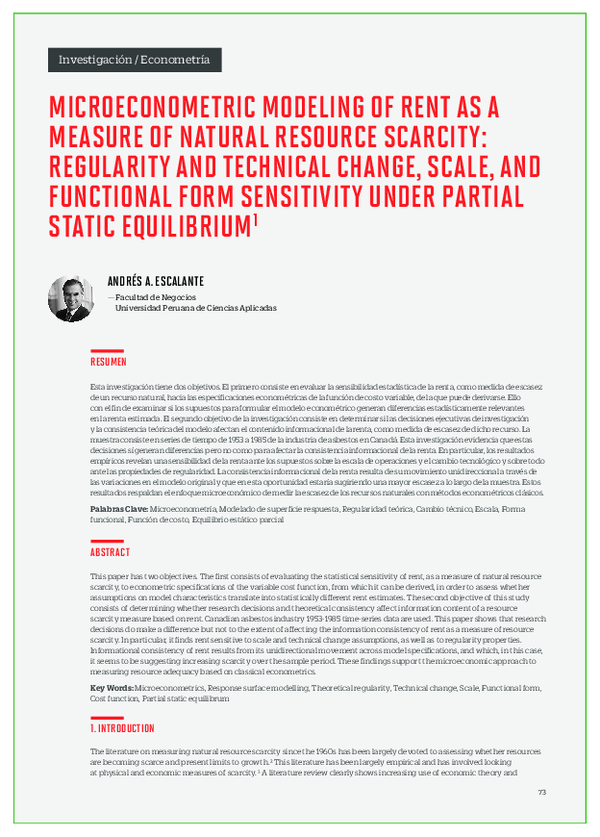 (PDF) Microeconometric modeling of rent as a measure of natural ...