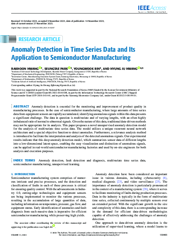 (PDF) Anomaly Detection in Time Series Data and its Application to ...