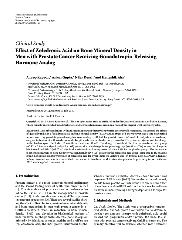 Effect of zoledronic acid on bone mineral density in patients of celiac disease: a prospective, randomized, pilot study