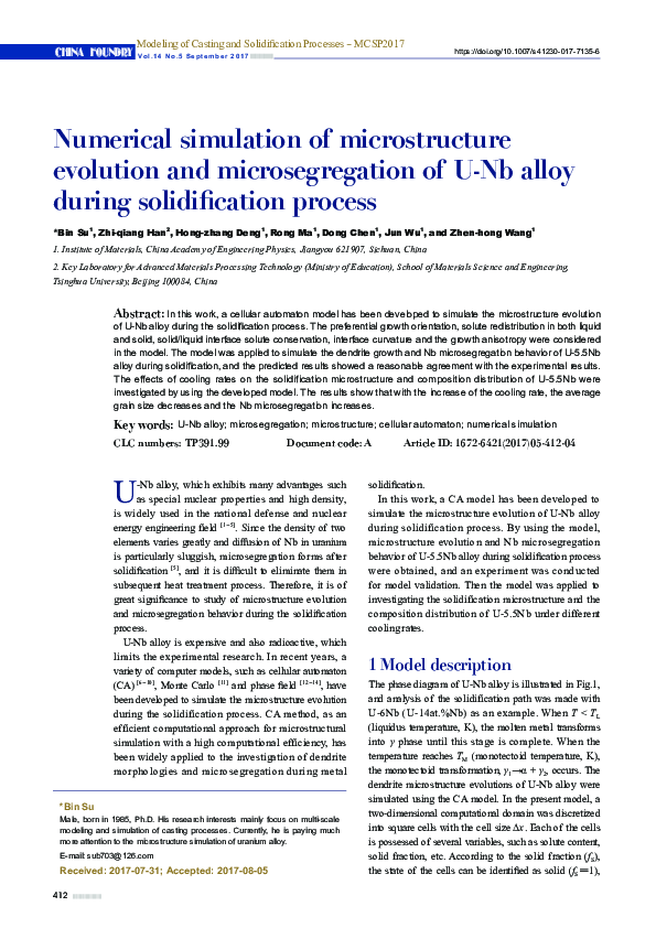 (PDF) Numerical Simulation of the Microstructure Evolution in Friction ...