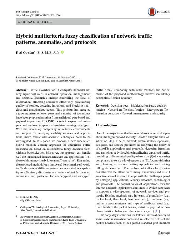 (PDF) Hybrid multicriteria fuzzy classification of network traffic ...