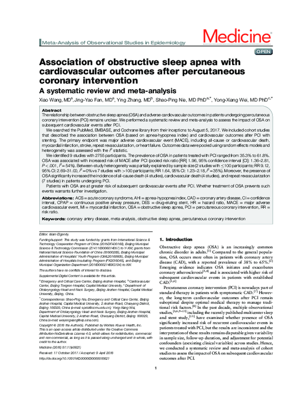 (PDF) Association of obstructive sleep apnea with cardiovascular health