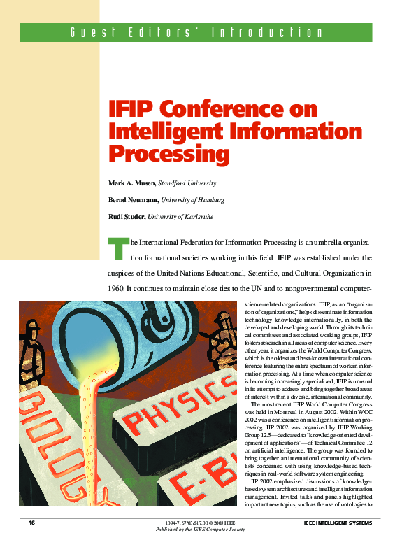 (PDF) IFIP conference on intelligent information processing
