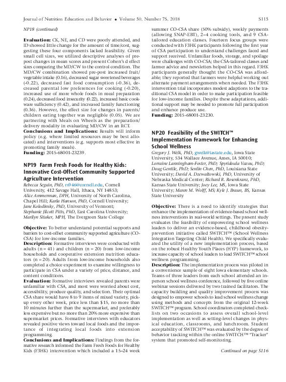(PDF) Feasibility of the SWITCH™ Implementation Framework for Enhancing ...