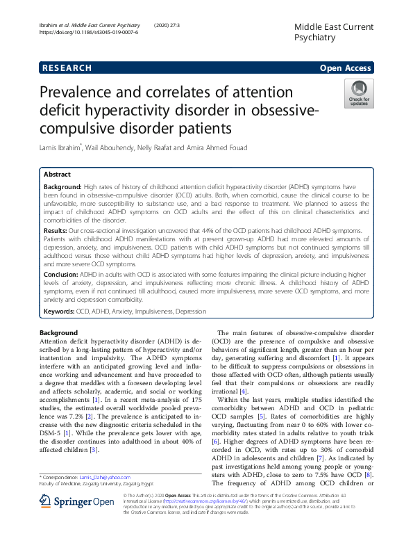 (PDF) Prevalence and correlates of attention deficit hyperactivity ...