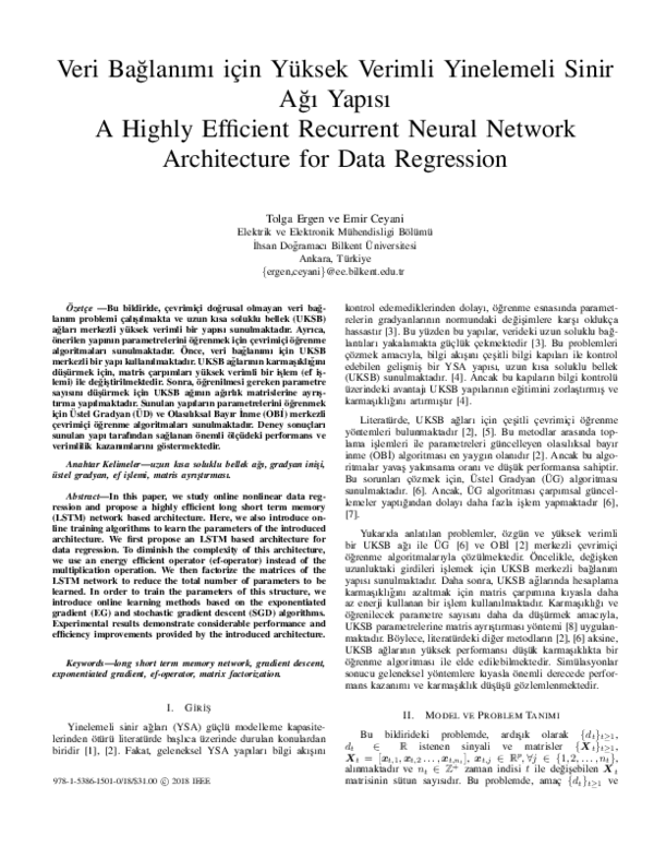 (PDF) A highly efficient recurrent neural network architecture for data ...