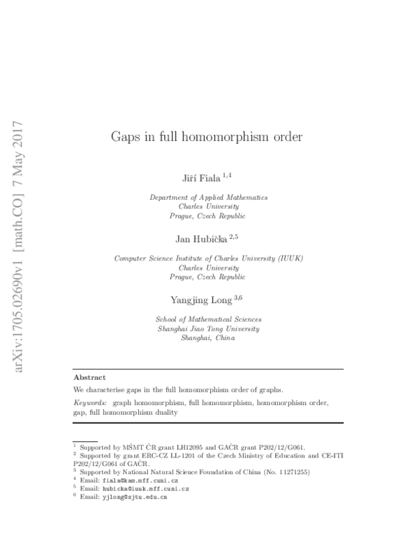 (PDF) Gaps in full homomorphism order