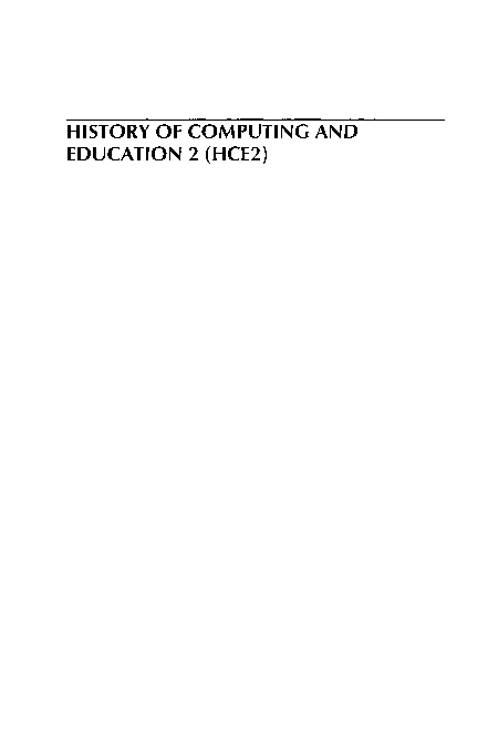 (PDF) History of Computing and Education 2 (HCE2)