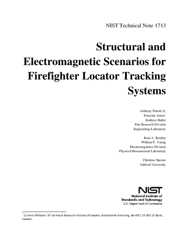 (PDF) Structural and Electromagnetic Scenarios for Firefighter Locator ...