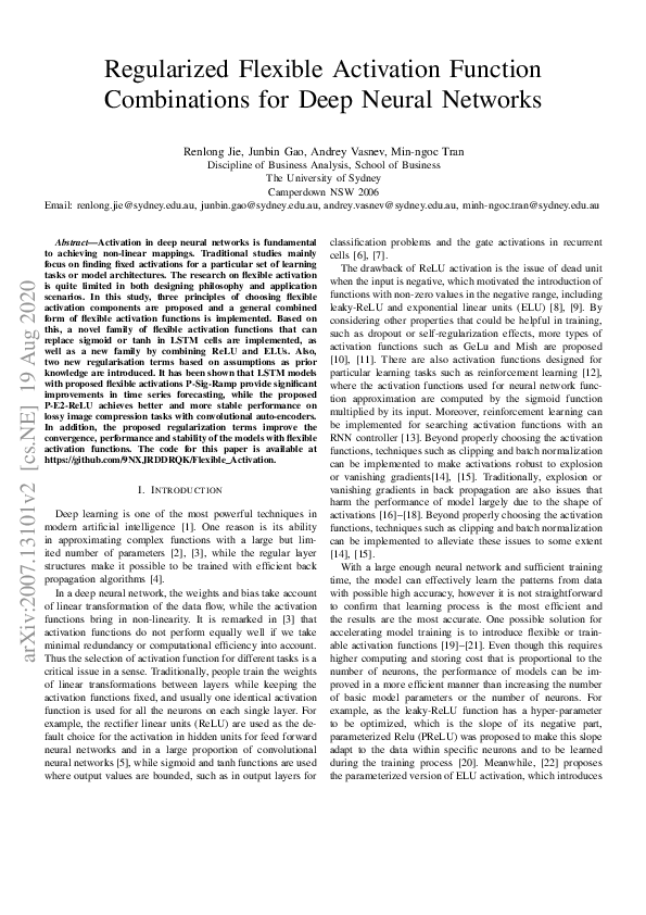 (PDF) Regularized Flexible Activation Function Combination for Deep ...