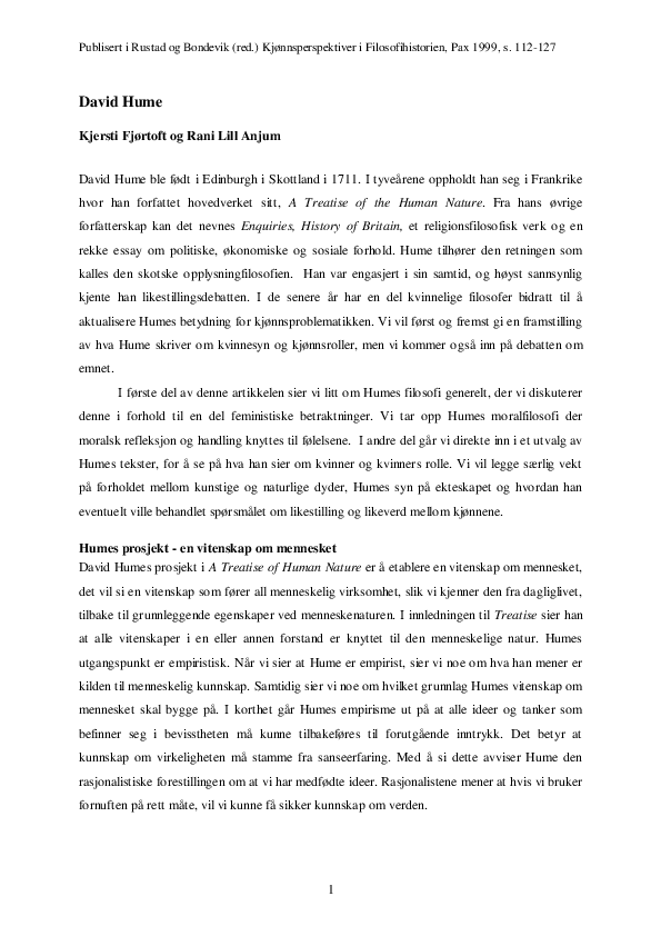 (PDF) David Hume
