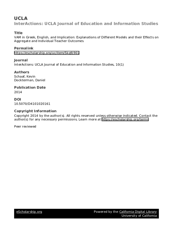 (PDF) VAM in Greek, English, and Implication: Explanations of Different ...