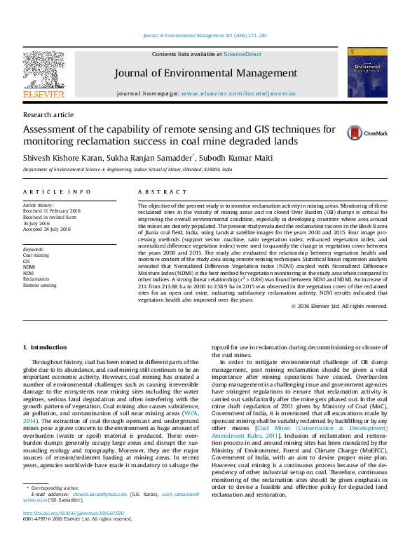 (PDF) Assessment of the capability of remote sensing and GIS techniques ...