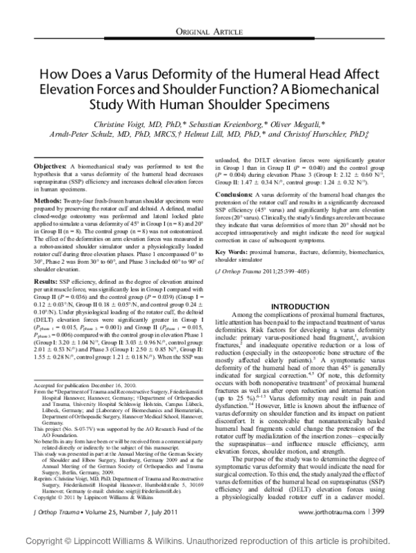 (PDF) How Does a Varus Deformity of the Humeral Head Affect Elevation ...