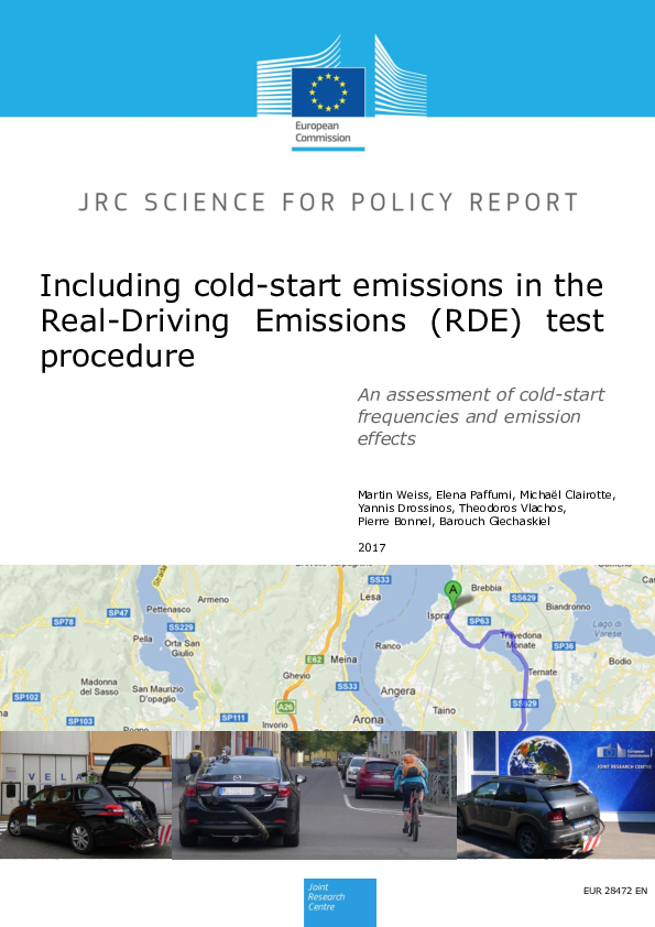 (PDF) Including cold-start emissions in the Real-Driving Emissions (RDE ...