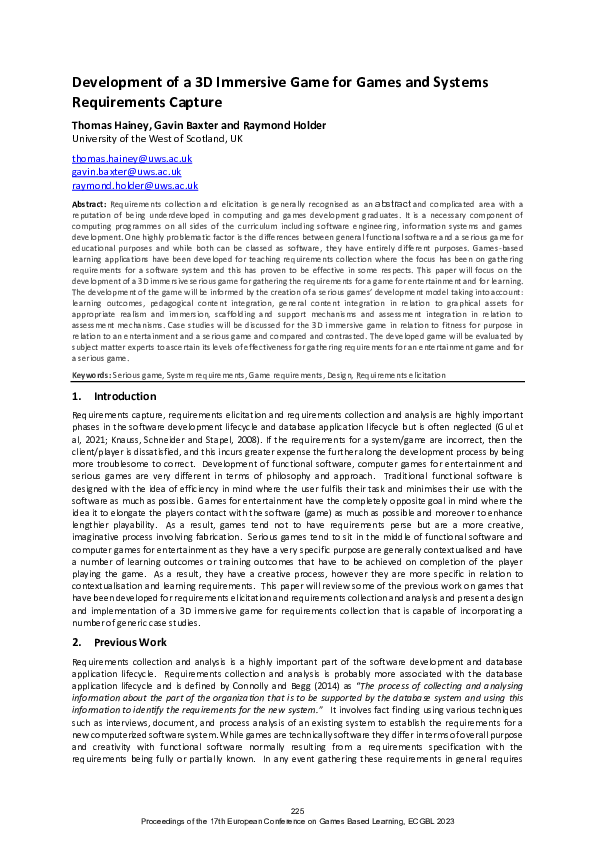 (PDF) Development of a 3D Immersive Game for Games and Systems ...