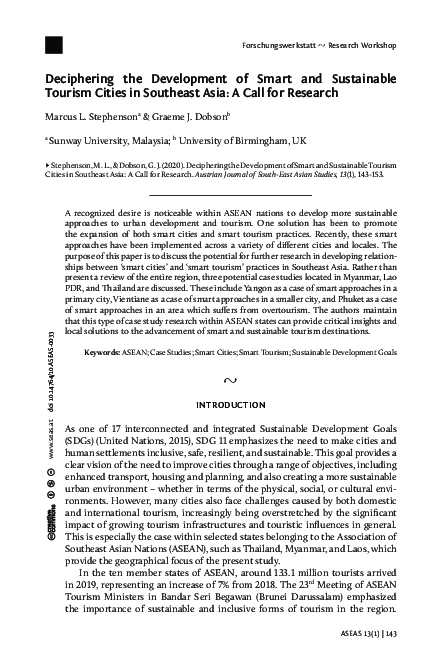 (PDF) Deciphering the Development of Smart and Sustainable Tourism ...