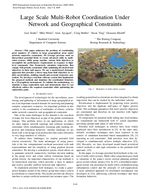 (PDF) Large scale multi-robot coordination under network and ...